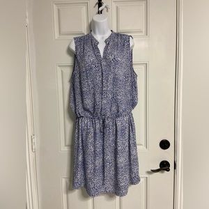 D1- HILARY RADLEY Deep Cobalt Printed Sheath Dress